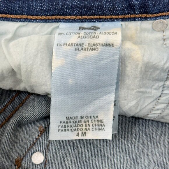 Levis 505 Straight Leg Women Jeans Size 4M Classic Dark Wash Cotton Blend Denim - Picture 5 of 14